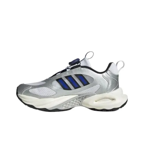 Adidas Climacool Детская беговая обувь Низкий топ Металлический серебристый/Ярко-белый/Полу-флуоресцентный синий Унисекс