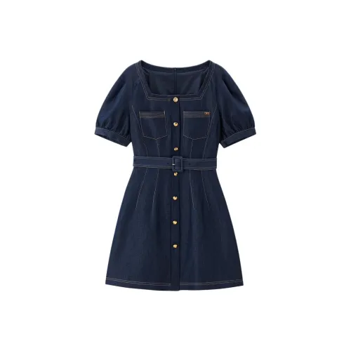 PEACEBIRD Короткий рукав Платье Женское