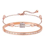 Нишанг Тонкая Нить Комплект Одежды (Розовое Золото Браслет + Розовое Золото Браслет)