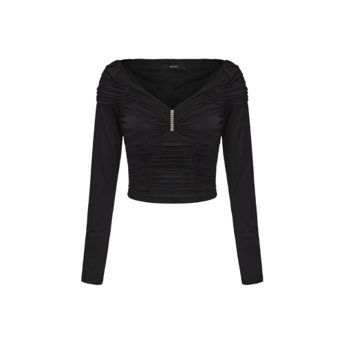 GIMING Черные Женские Короткие Топы