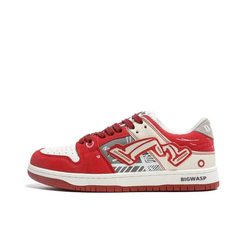 BIGWASP Низкие кроссовки для скейтбординга унисекс красные