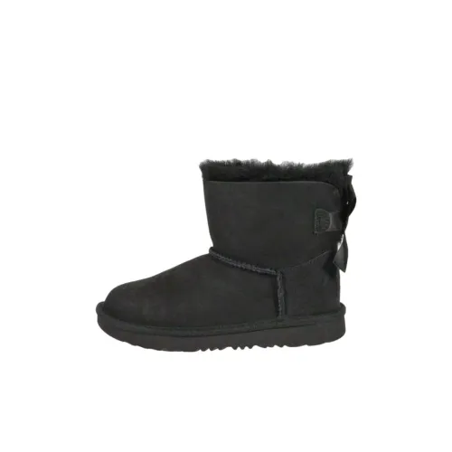 UGG Mini Bailey Bow II противоскользящие устойчивые к истиранию детские ботинки черные для малышей