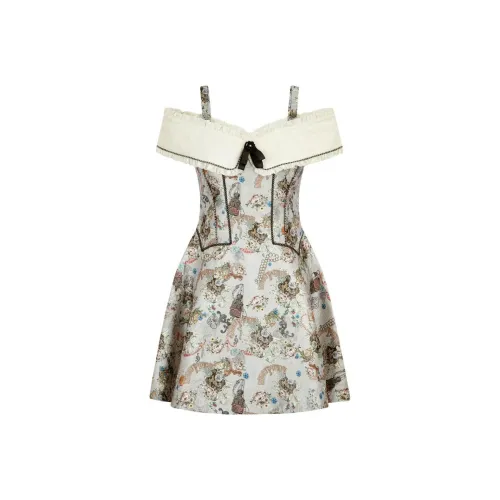 LULUALWAYS Короткий рукав Платье Женское