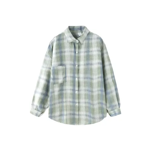 Mu Qingqing Зеленые Женские Рубашки