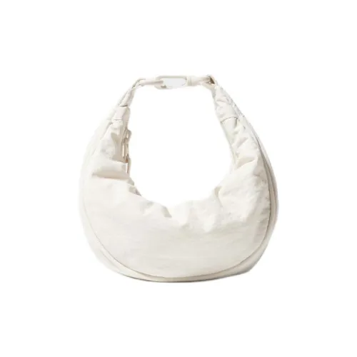 UNIQLO Нейлон Одно Плечо Сумка Экстра Мини Женская Белая