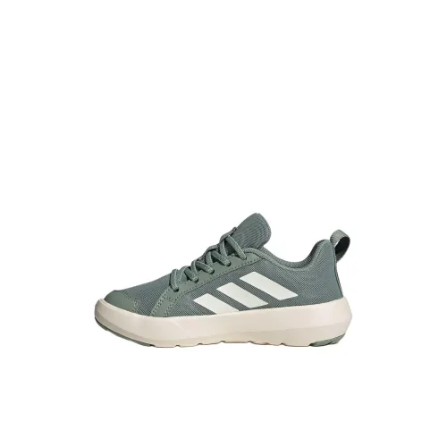 Adidas Terre Slip-resistant Abrasion-resistant Low Top Детская Туристическая Обувь Зеленый Белый Детская