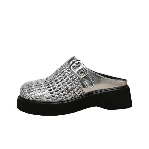 Forest Princess Ткани вязаные устойчивые к истиранию противоскользящие домашние тапочки женские серебряные