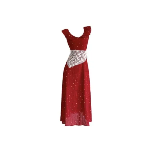 ADXKM Красный/с Квадратный шарф Женские Платья без рукавов