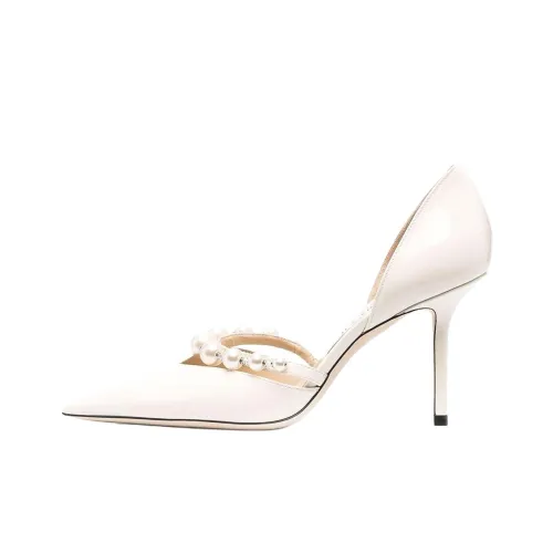 Jimmy Choo Aurelie Низкий каблук Высокие каблуки 8,5 см Женские Белые