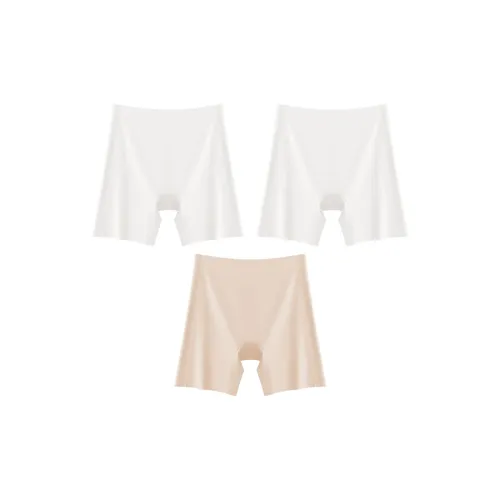 2323 [3 шт] Белый + Белый + Светло-кожаный Женские Леггинсы