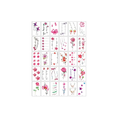 XNTX Имитация Татуировки Маленький Украшенный Цветочный Смываемые Временные Татуировки