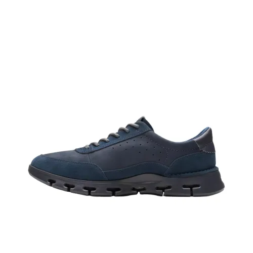 Clarks Slip-resistant Abrasion-resistant Low Top Casual Shoes Men's Navy Blue Clarks Противоскользящие Аbrasion-resistant Низкие Топ Повседневная Обувь Мужская Морской Синий
