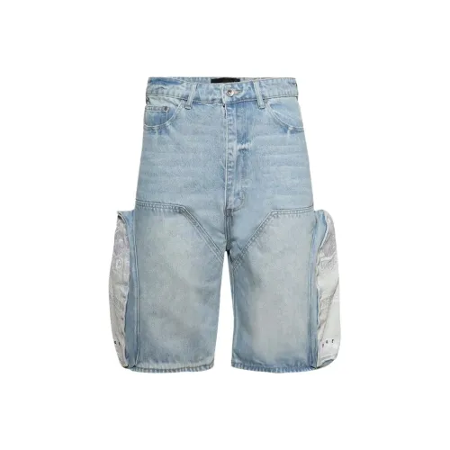 Who Decides War Джинсовые шорты Мужской Небесно-голубой