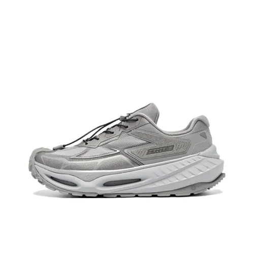 QIAODAN Dry Slip-resistant Abrasion-resistant Low Top Casual Running Shoes Men's Gray QIAODAN Dry Противоскользящий Устойчивый к истиранию Низкий Топ Повседневные Беговые Кроссовки Мужские Серый
