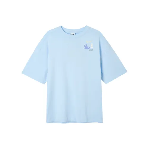 Nike Рукав с оборванным плечом T-рубашка Женская Синяя