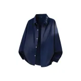 Темно-синий, длинный рукав