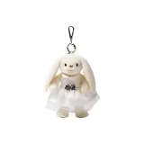 Белое платье, улыбка, кролик, брелок