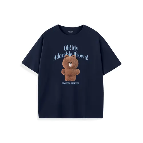 LINE FRIENDS Бурый медведь T-рубашка унисекс