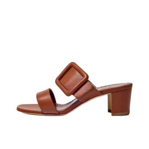 MANOLO BLAHNIK Слипоны 5 см Женские Коричневый