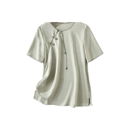 IHIMI SS24 Рубашка Женская Светлый Лотос Зеленый