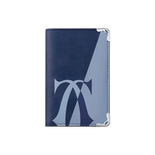 Cartier Must De Cartier Телячья кожа Держатель для карт Унисекс Синий