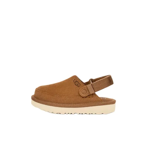 UGG Goldenstar Clog Slip-resistant Abrasion-resistant Low Top Kids Lifestyle Shoes Brown Children Aged 3-7 Years