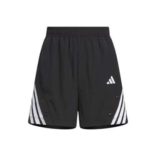 Adidas Dance SS25 Ткани вязаные Повседневные шорты Женские Черный Белый