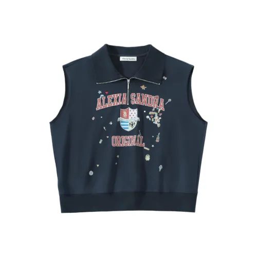 Alexia Sandra Темно-синие Женские Майки