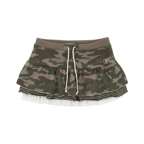 GRAILZ Army Green Женская Повседневная Короткая Юбка