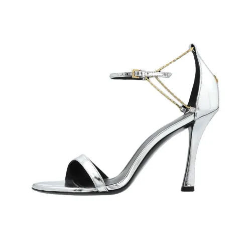 Givenchy One Ремень Сандалии 11 см Женские Серебряные