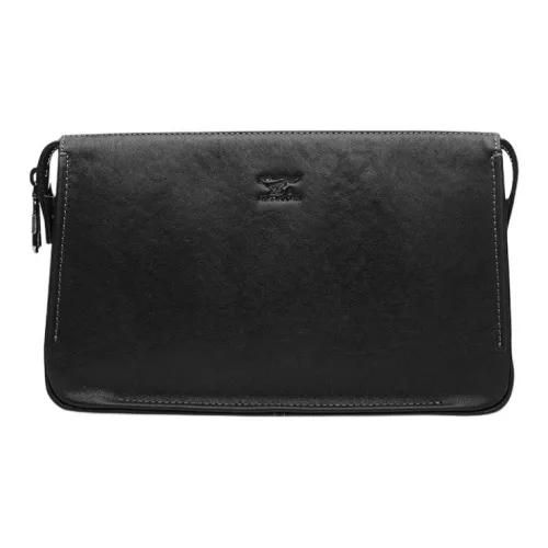SEPTWOLVES Клатч из коровьей кожи мужской черный