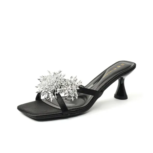 Bamiti Низкий каблук Высокий каблук 5 см Женский Черный Серебряный