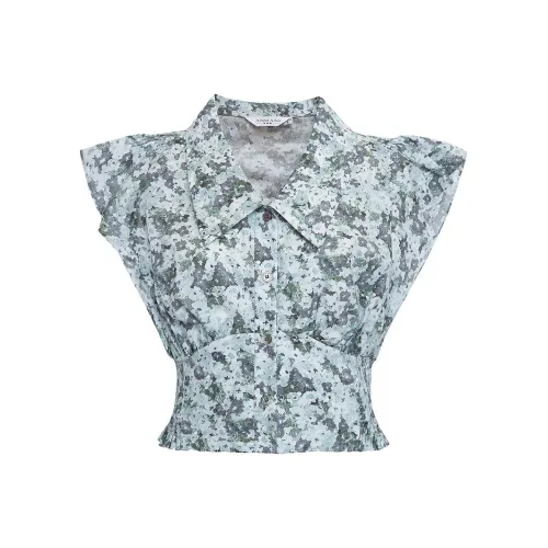 Anmani Бирюзовый Зеленый Женские Рубашки