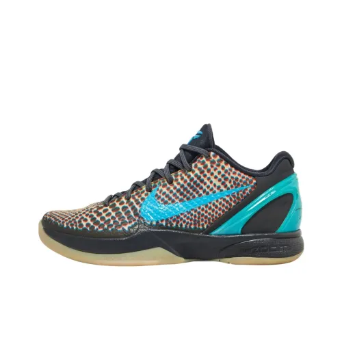 Nike Zoom Kobe 6 Slip-resistant Abrasion-resistant Low-top Баскетбольные кроссовки Унисекс Красный Синий