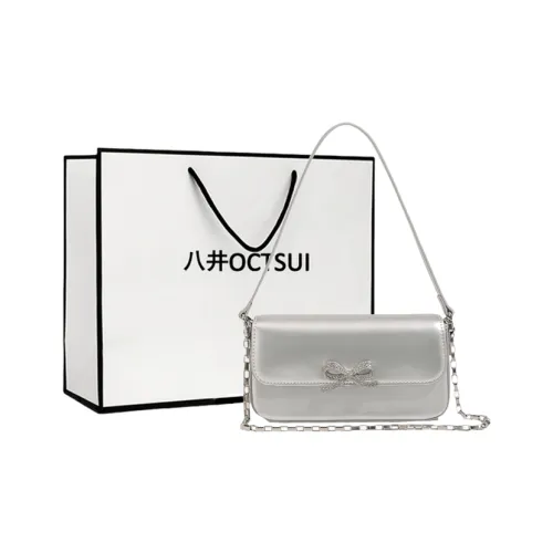 OCTSUI Сумка из синтетической кожи женская черная серебристая