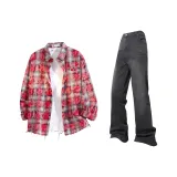 Washed Red+Black Pants  
Промытый Красный+Черные Штаны