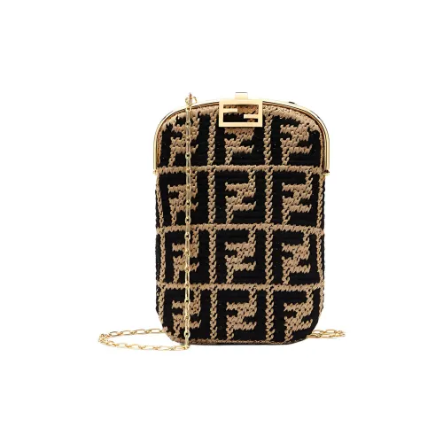 FENDI Baguette Sheepskin Baguette Сумка через плечо Мини Женская Черная Коричневая