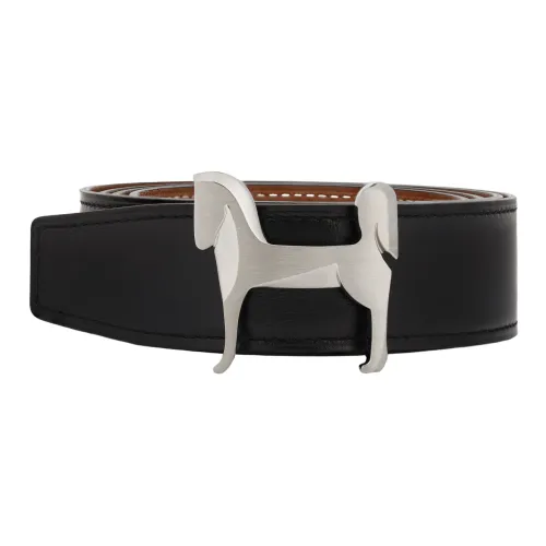 HERMES PANACHE Телячья кожа Кожаные ремни Мужской 3,2 см