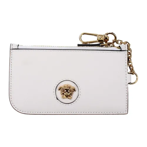 VERSACE Кожа Монета Кошелек Женский Белый