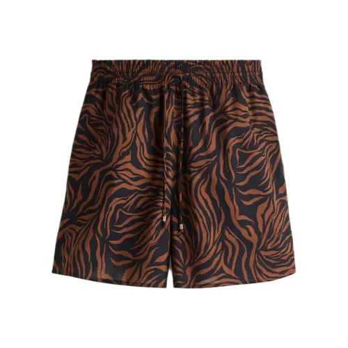 H&M Черные/коричневые Женские Повседневные шорты