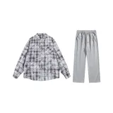 Комплект одежды (Черная рубашка + Серые штаны)