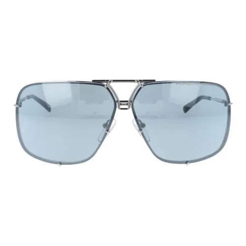 PORSCHE DESIGN Титан Авиатор Солнцезащитные очки Мужские Серебряные
