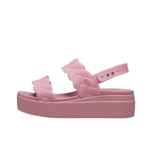 Crocs Brooklyn One Ремешок Сандалии 4,7 см Женские Розовые