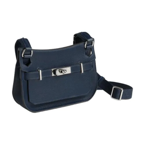 HERMES Jypsiere Evercolor Телячья кожа Сумка через плечо Мини Женская Abyss Синий