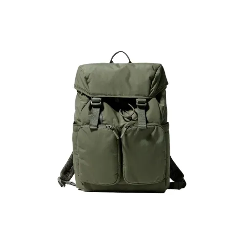 UNIQLO Нейлон Рюкзак Стандартный Унисекс Оливково-зеленый