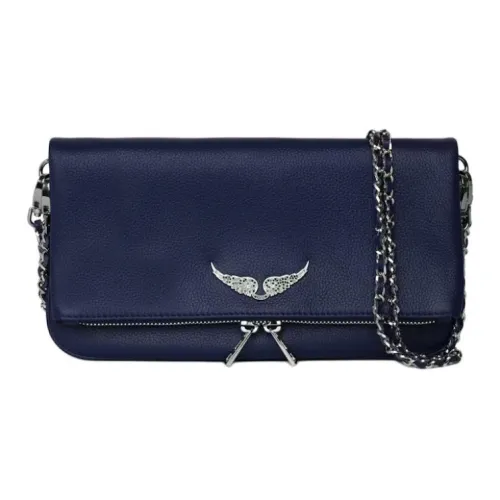 Zadig Voltaire Сумка через плечо из коровьей кожи маленькая женская темно-синяя