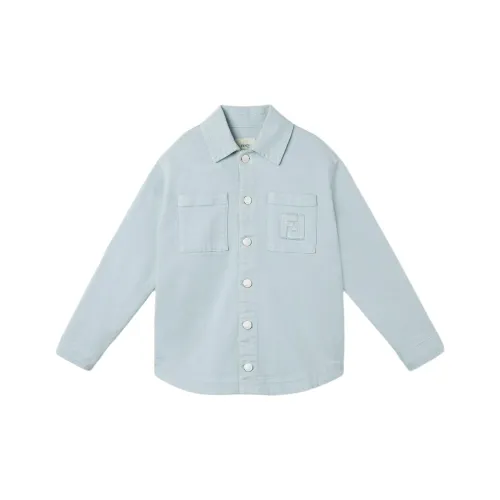FENDI Куртки и Пальто Светло-Синий Подростки