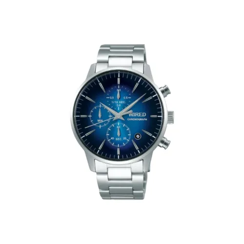 SEIKO Проводной Tokyo Sora Кварцевый механизм Нержавеющая сталь Ремешок Часы 40,1 мм Мужские часы Синий циферблат