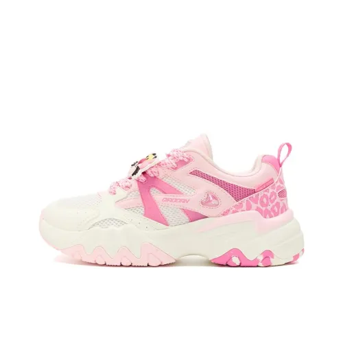 PINK PANTHER x QIAODAN Dry Slip-Resistant и Breathable Low Top Footwear Women's White Pink
