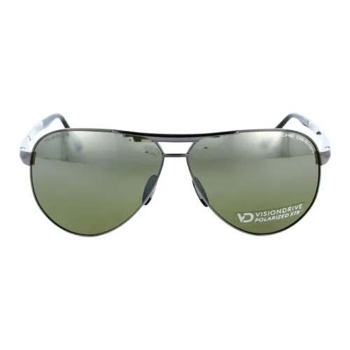 PORSCHE DESIGN Титан Авиатор Солнцезащитные очки Мужские Серебряные